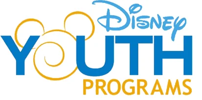 Disney Youth Programs logo with the word "YOUTH" and Mickey Mouse ears in yellow outline, perfect for inspiring students at an Engineering Conference or Summit to reimagine engineering possibilities.