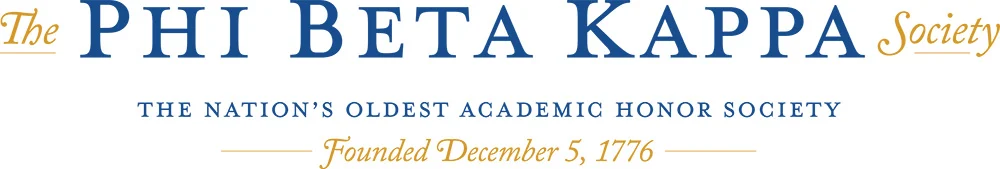 Phi Beta Kappa Society logo with the text: "The Nation's Oldest Academic Honor Society, Founded December 5, 1776"—an honor sought by distinguished English majors and scholars.