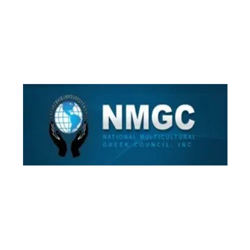 NMGC logo with globe and hands, text reads "National Multicultural Greek Council, Inc." on blue background, celebrating unity and diversity in Sorority Life.