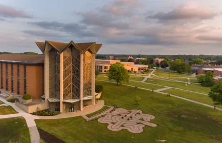 Image for news story: Illuminating the Path: Valparaiso University’s Resurrection Labyrinth and the Spirit of Valpo Day