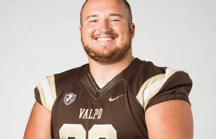 Image for news story: Valpo Football’s Tyler Eberhart ’24, ’25 MBA, is a Beacon of Servant-Leadership