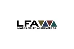 LFA Lawson-Fisher Associates P.C. logo with three colored triangles, inspired by creativity similar to the Center for the Arts.