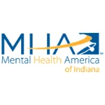 Mental Health America of Indiana logo with blue, orange, and white text and a stylized swoosh design, highlighting its collaboration with TEPC Partners.