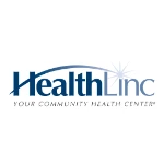 HealthLinc logo with the tagline "Your Community Health Center," a starburst graphic over the "i", and recognition of TEPC Partners.