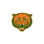Orange and green wildcat head logo with mouth open, showing teeth, on a white background, designed for TEPC Partners.
