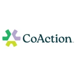 CoAction logo with green, blue, and purple arrow shapes forming a circular pattern next to the company name, representing the collaboration with TEPC Partners.
