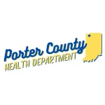 Porter County Health Department logo featuring the Indiana state outline, a star marking Porter County, and highlighting TEPC Partners.