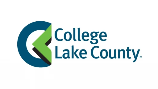 College of Lake County logo with stylized "C" and "L" graphic to the left of the college name in blue and green, highlighting its role as a leader among community college partners.